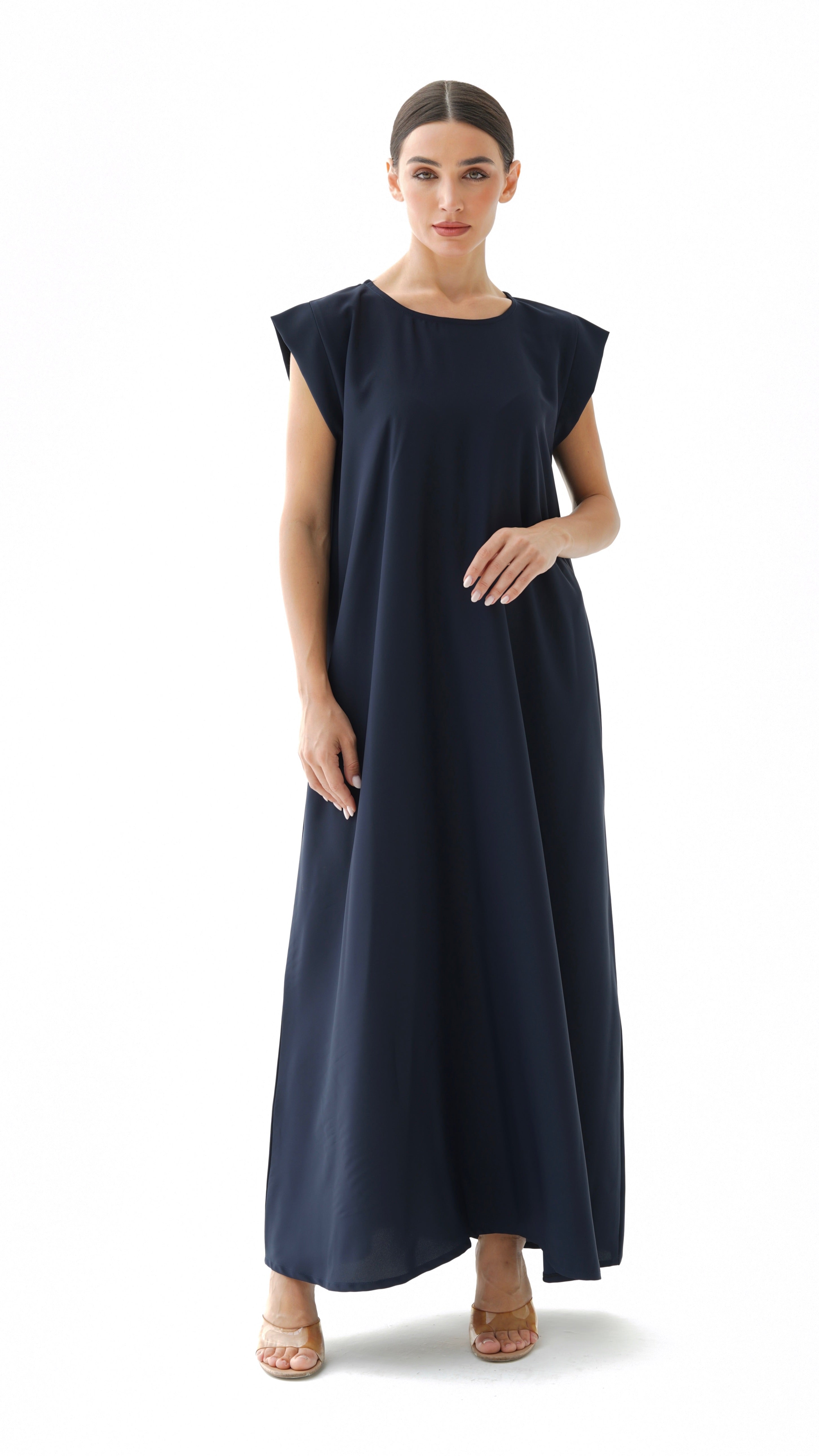 C 005-07 Premium Navy Blue Under Abaya Dress