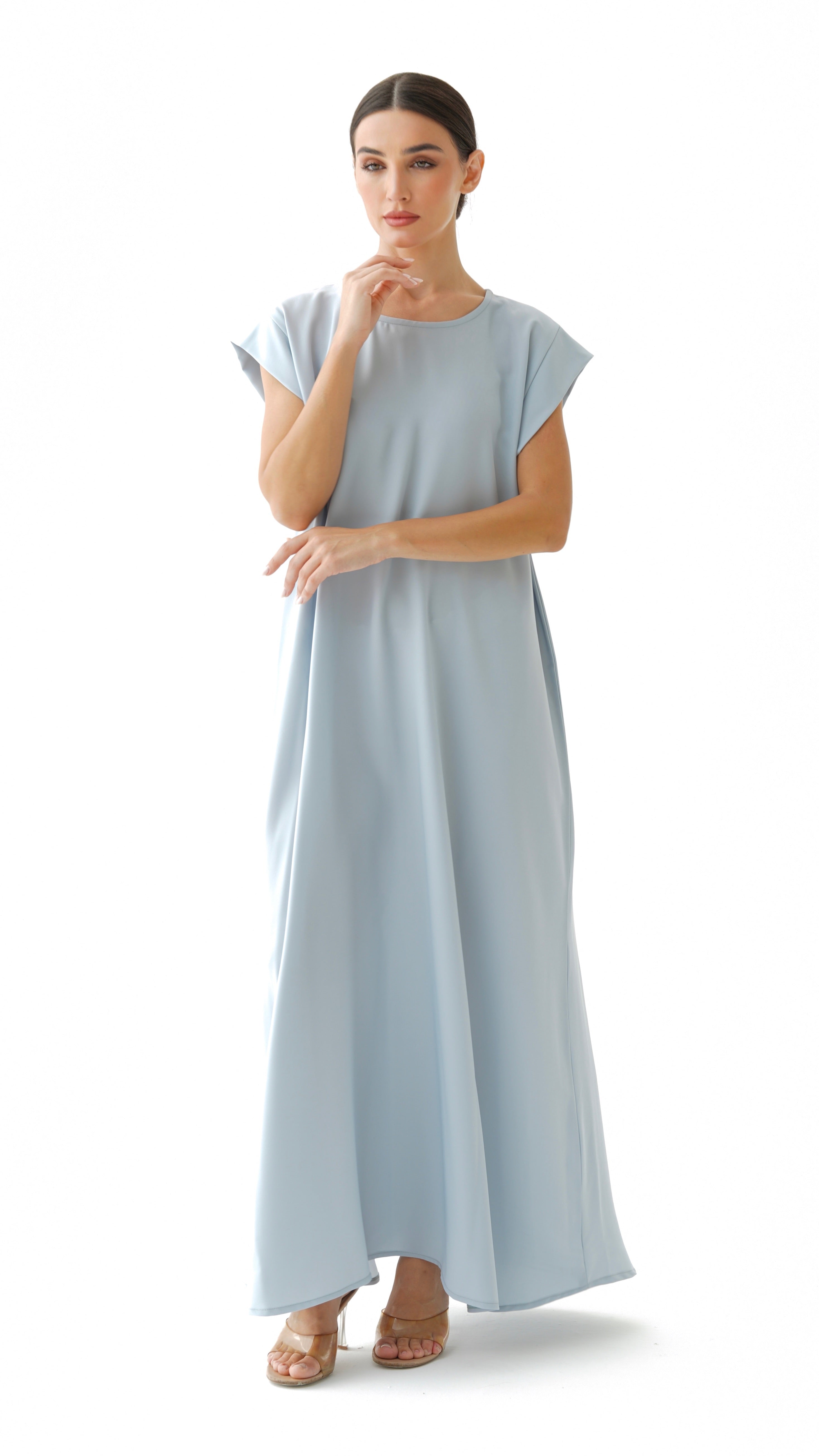 C 005-08 Premium Sky Blue Under Abaya Dress