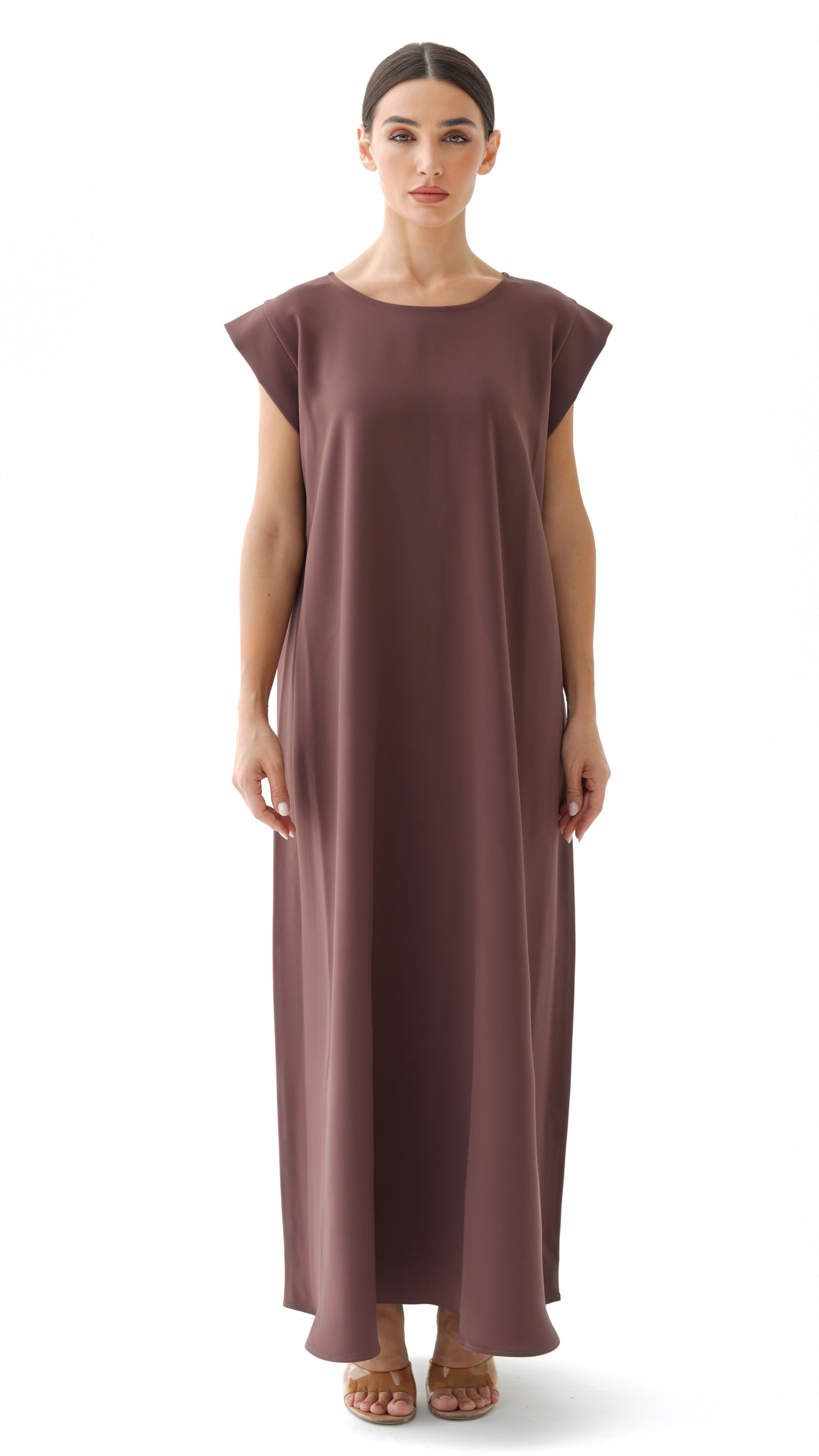 C 005-09 Premium Cocoa Under Abaya Dress
