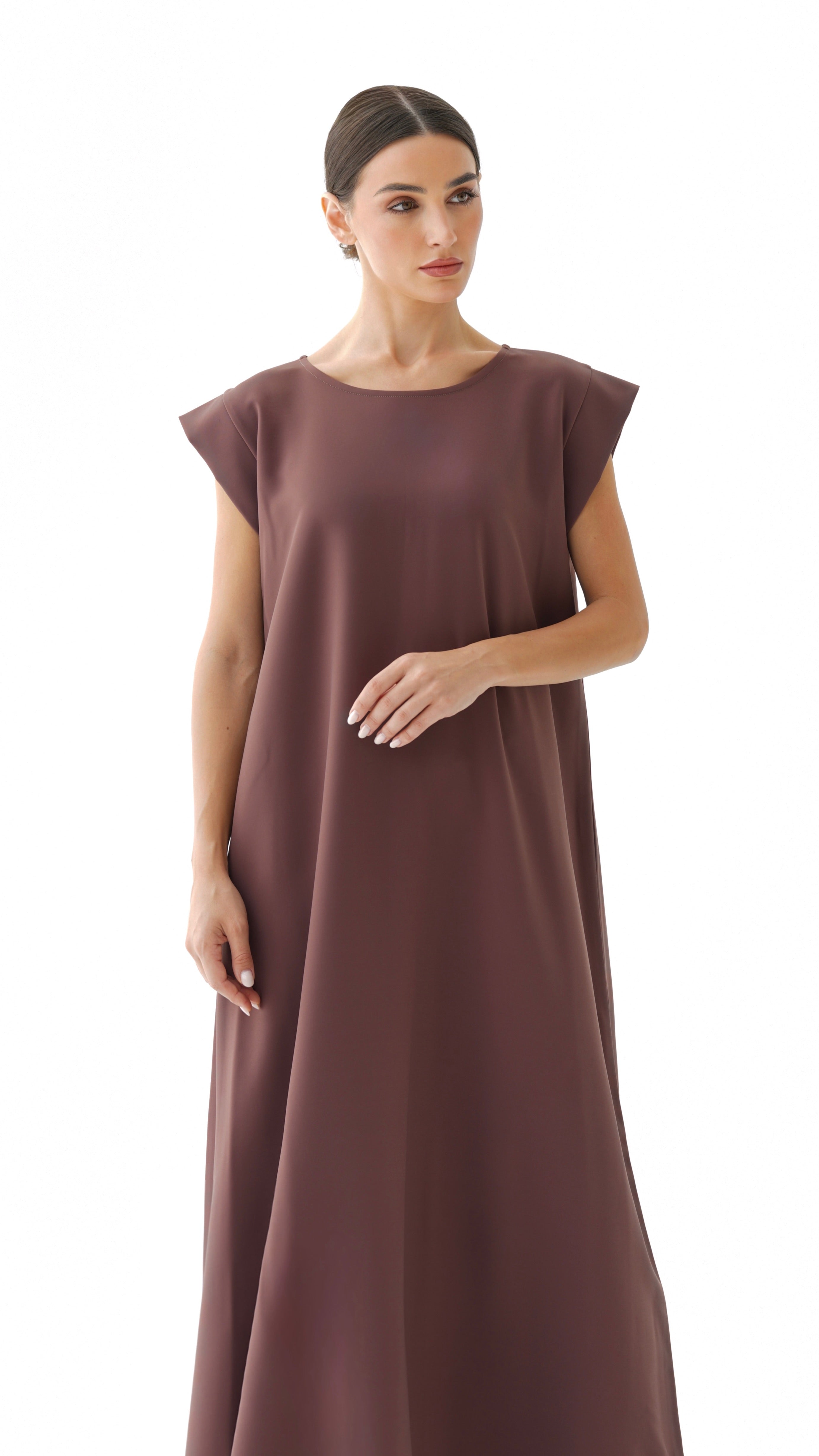 C 005-09 Premium Cocoa Under Abaya Dress