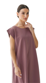 C 005-10 Premium Dark Rose Under Abaya Dress