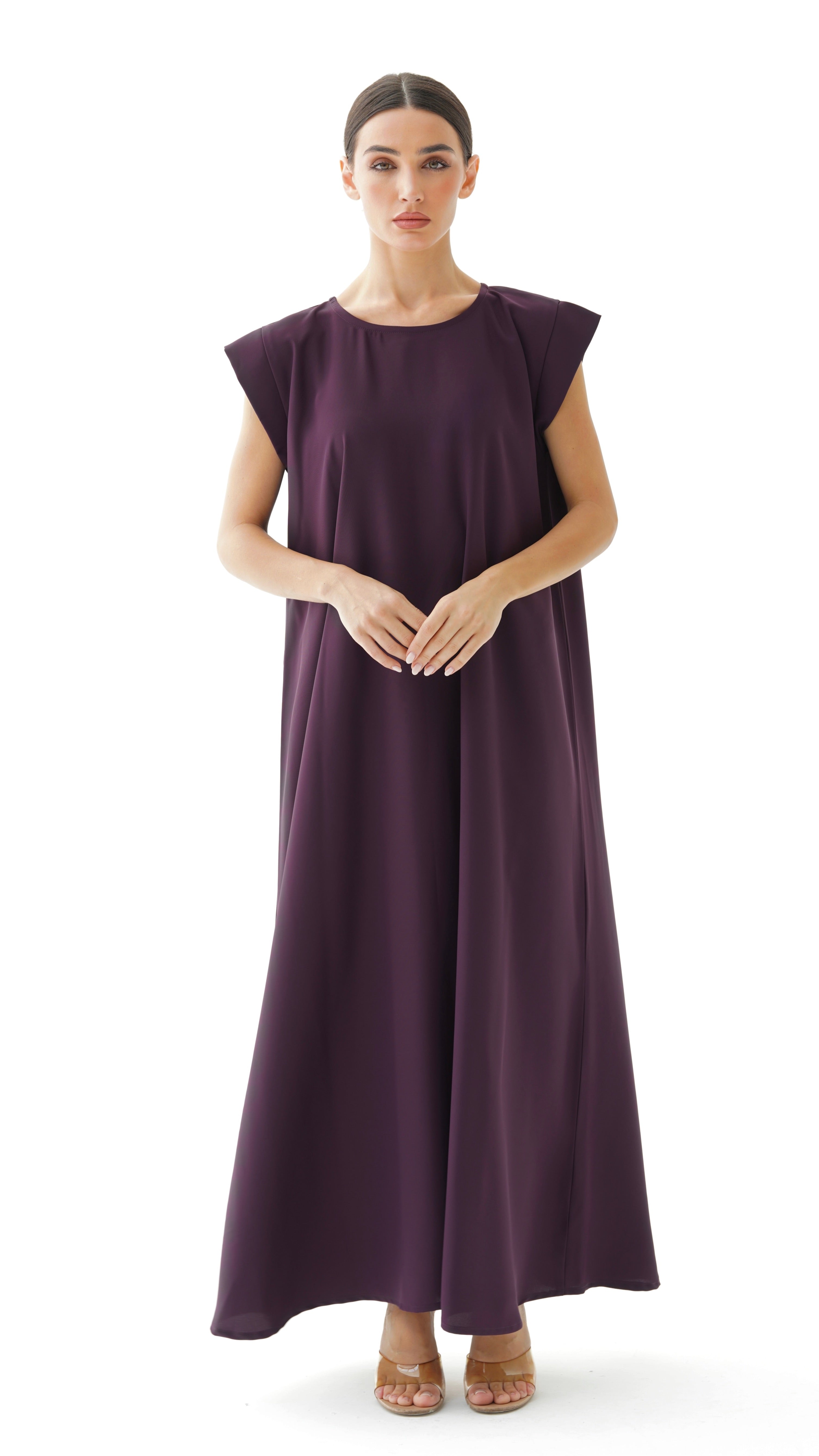 فستان أبيض تحت العباءة C 005 بريميوم