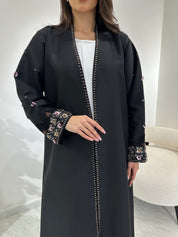 C 1009 Black Beaded Abaya
