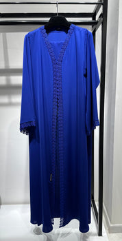 C 1451-05 Royal Blue Lace Abaya