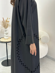 C 1010 Black Beaded Abaya