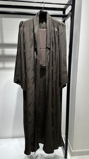 C 1449-03 Brown Printed Abaya