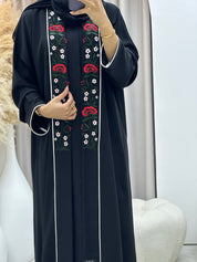 C 0489 Black Emirati National Day Abaya