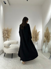 C 1275 Black Beaded Abaya