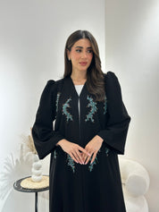 C 1015 Black Beaded Abaya