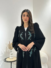 C 1015 Black Beaded Abaya