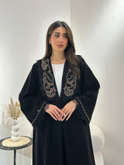 C 1016 Black Beaded Abaya