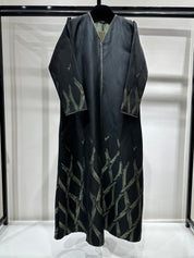 C 1257-02 Cypress Green Printed Abaya