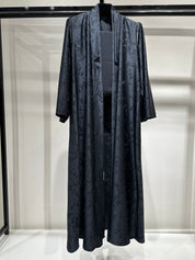 C 1259-04 Grey Blue Printed Abaya