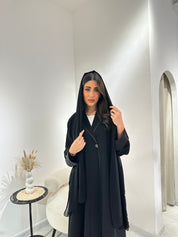 C 1020 Black Coat Abaya