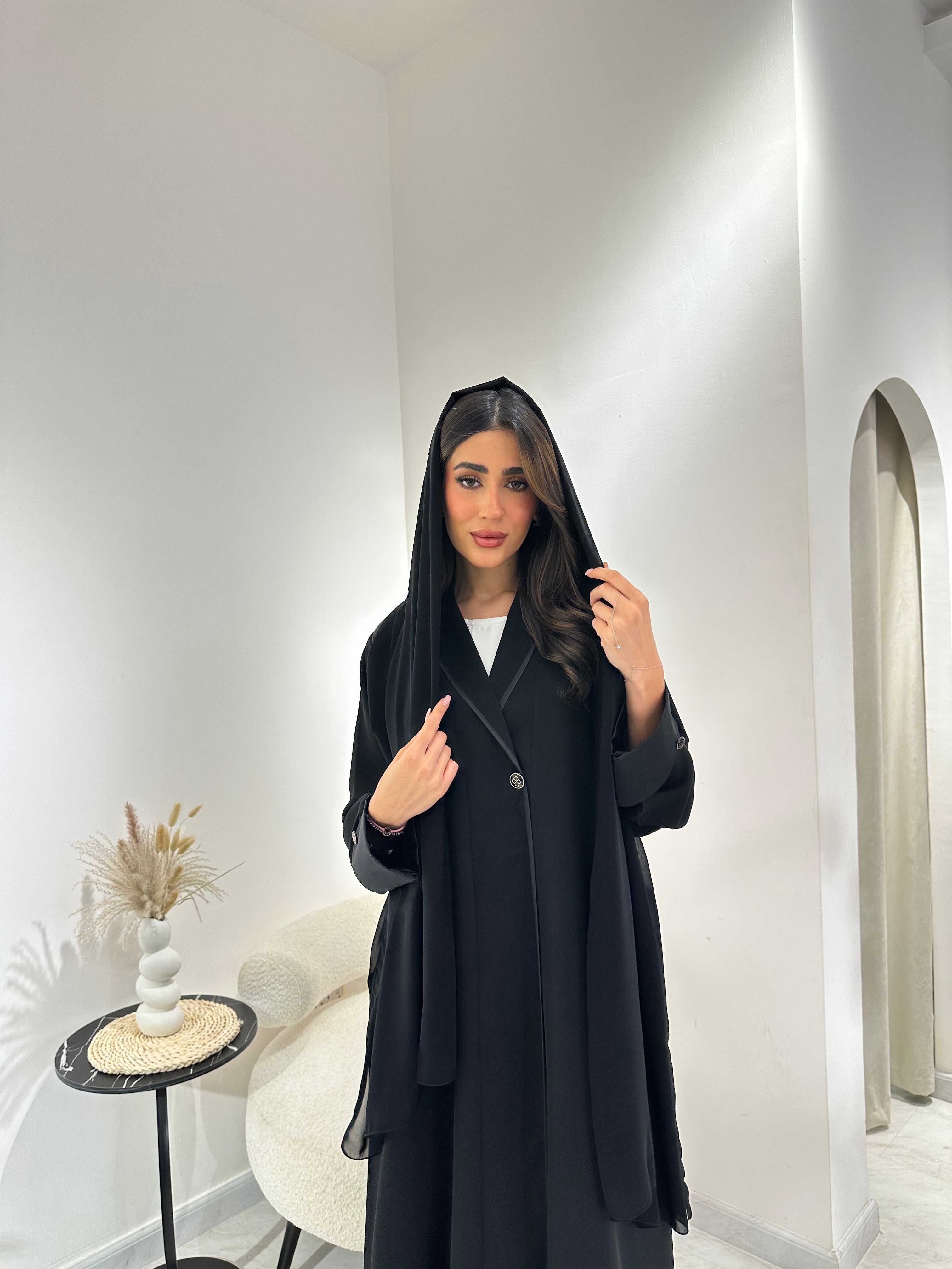 C 1020 Black Coat Abaya