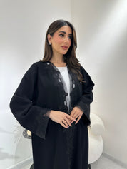 C 1021 Black Lace Abaya