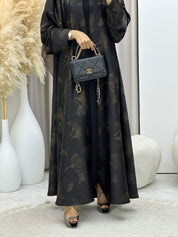 C 0498 Gold Metallic Printed Abaya