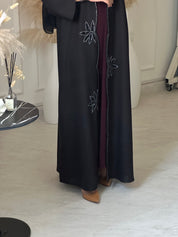C 1032 Black Beaded Abaya