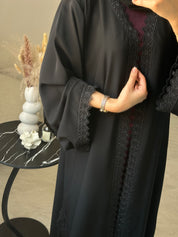 C 1031 Black Lace Abaya