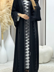 C 04529 Black Classic Lace Abaya