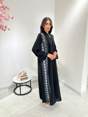 C 1039 Black Lace Abaya
