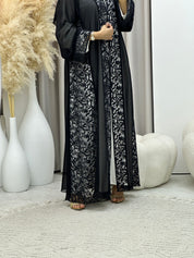 C 04531 Black Classic Lace Abaya