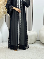 C 04533 Black Classic Lace Abaya
