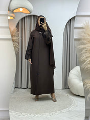 C Brown Lasercut Eid Abaya