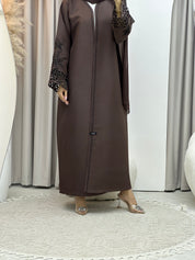 C Brown Lasercut Eid Abaya