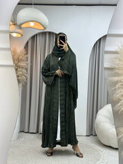 C Green Shimmer Premium Abaya