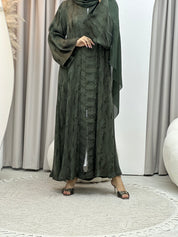 C Green Shimmer Premium Abaya