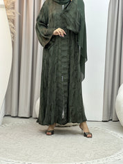 C Green Shimmer Premium Abaya