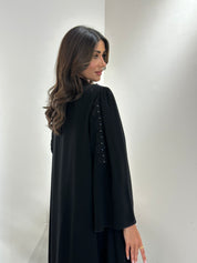 C 1043 Black Lace Abaya