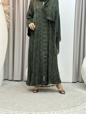 C Green Shimmer Premium Abaya