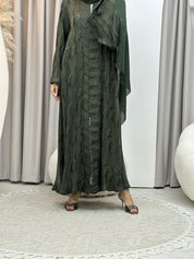 C Green Shimmer Premium Abaya
