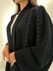 C 1043 Black Lace Abaya