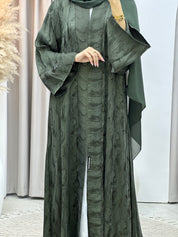 C Green Shimmer Premium Abaya