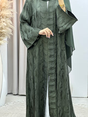 C Green Shimmer Premium Abaya