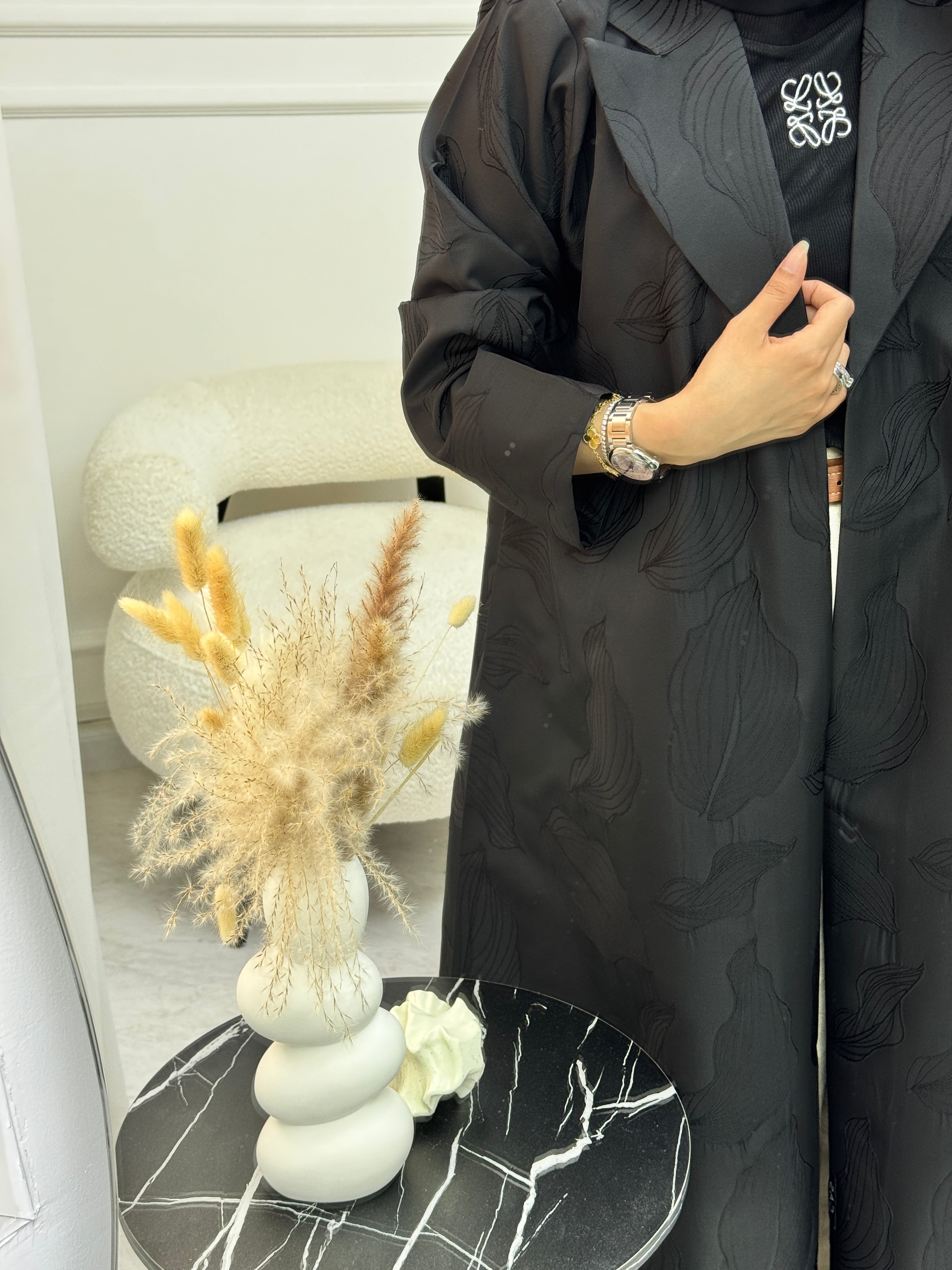 C 1216 Black Coat Abaya