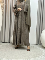 C Beige Shimmer Premium Abaya
