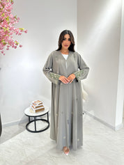 C 1045 Mint Beaded Abaya