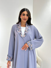 C 1046 Grey Coat Abaya