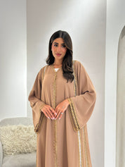 C 1047 Mustard Lace Abaya