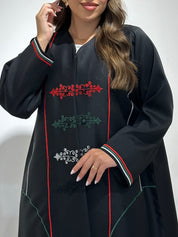 C 1513 Emirati Embroidered Abaya – UAE National Day Edition