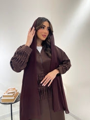 C 0916 Brown Eid Abaya