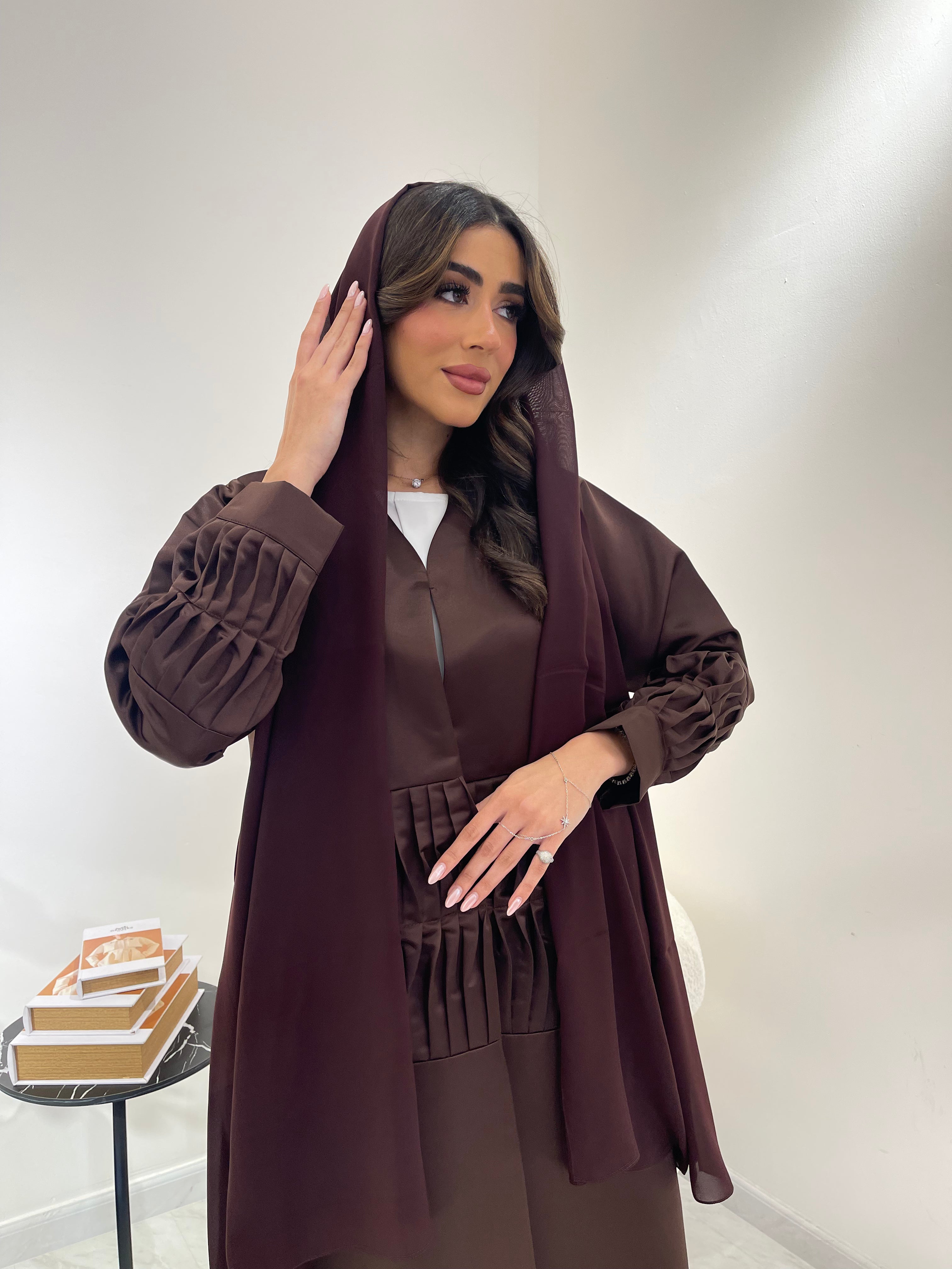 C 0916 Brown Eid Abaya