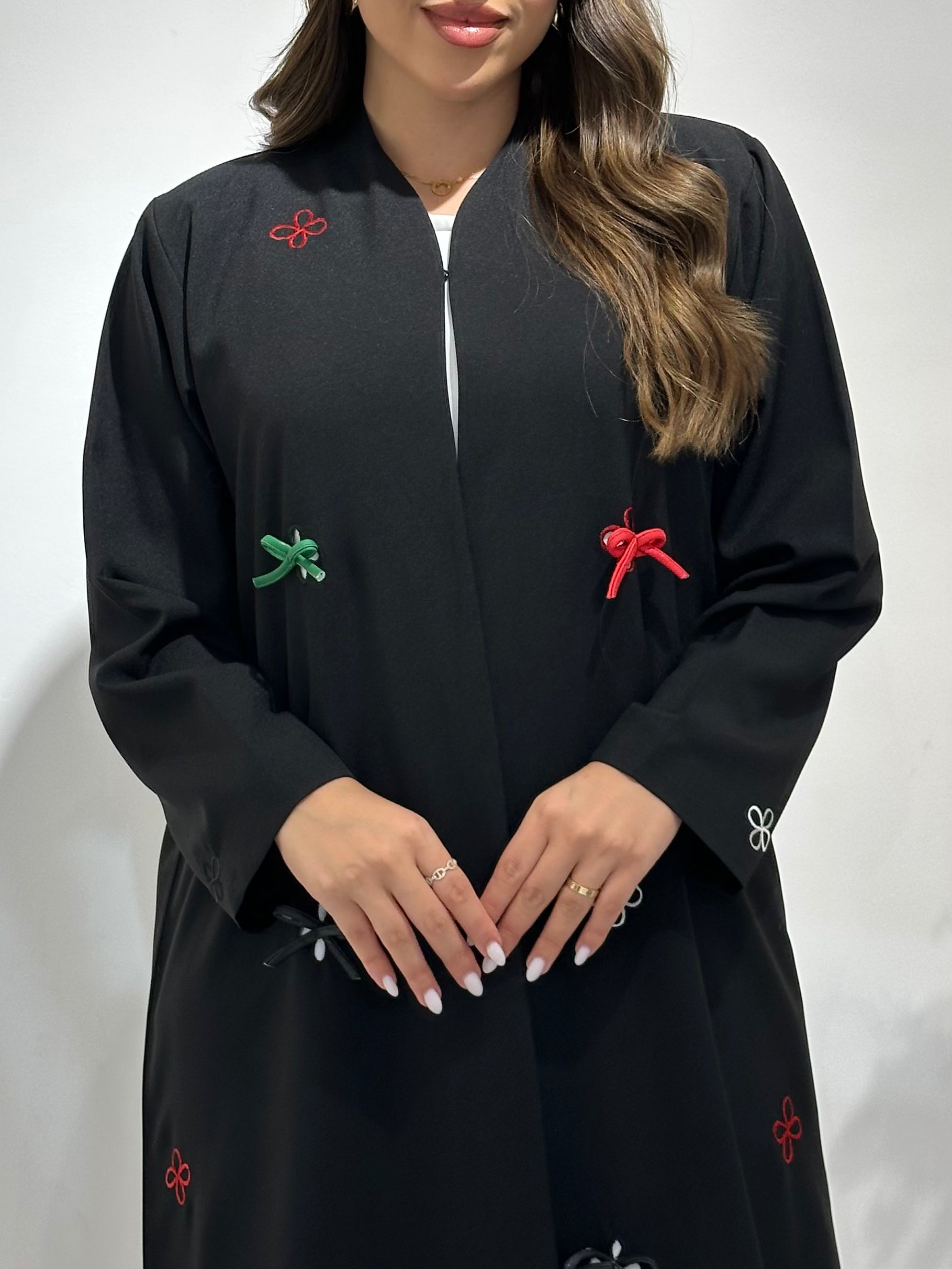 C 1511 Emirati Embroidered Abaya - UAE National Day Special