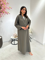 C 1048 Olive Coat Abaya