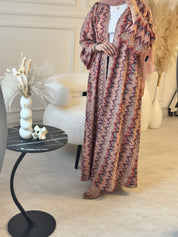 C 1224 Nectarine Wave Abaya