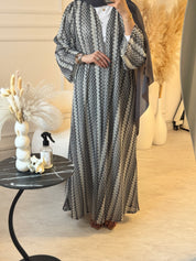 C 1222 Charcoal Wave Abaya